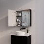 Matte Black Fluted Mirror Cabinet 750 Matte Black Fluted Mirror Cabinet 750